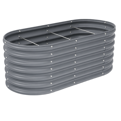 Galvanized Oval Planter - 478 Gallon Raised Garden Bed, 96x48x24 in