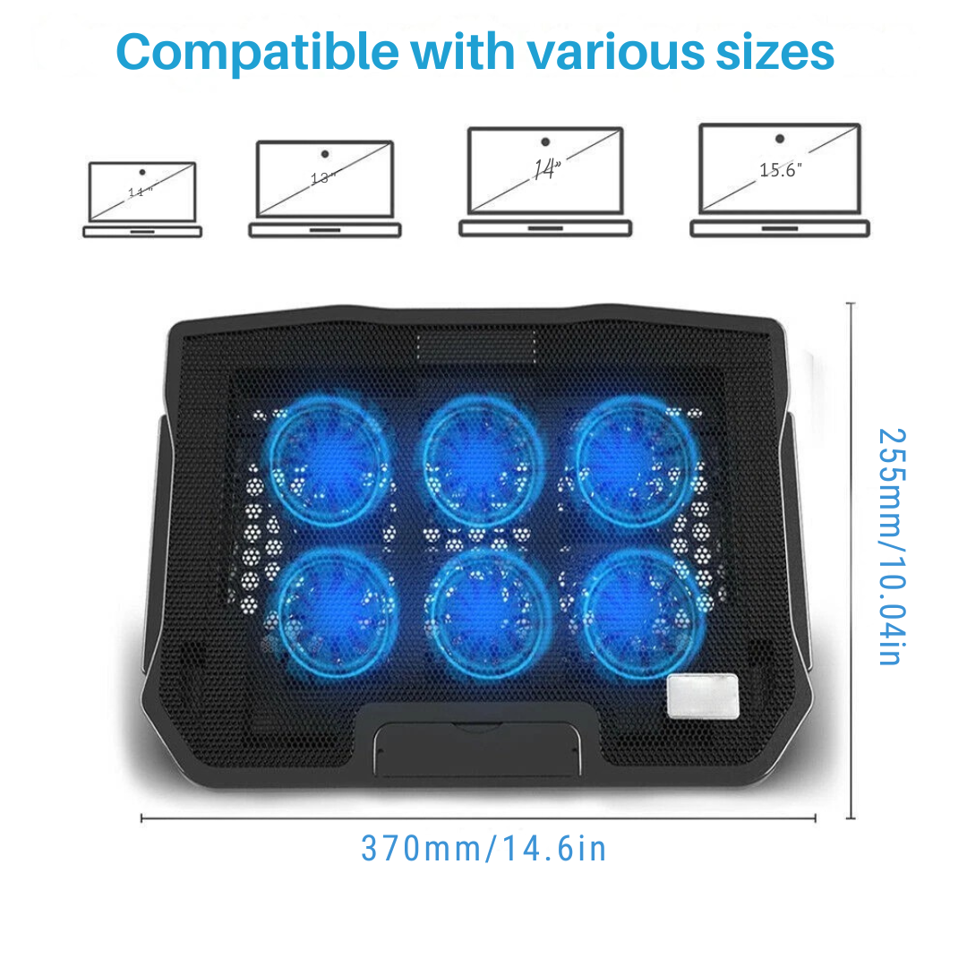 Cooling Pad for Laptops with 6 Fans