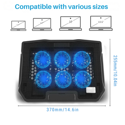 Cooling Pad for Laptops with 6 Fans