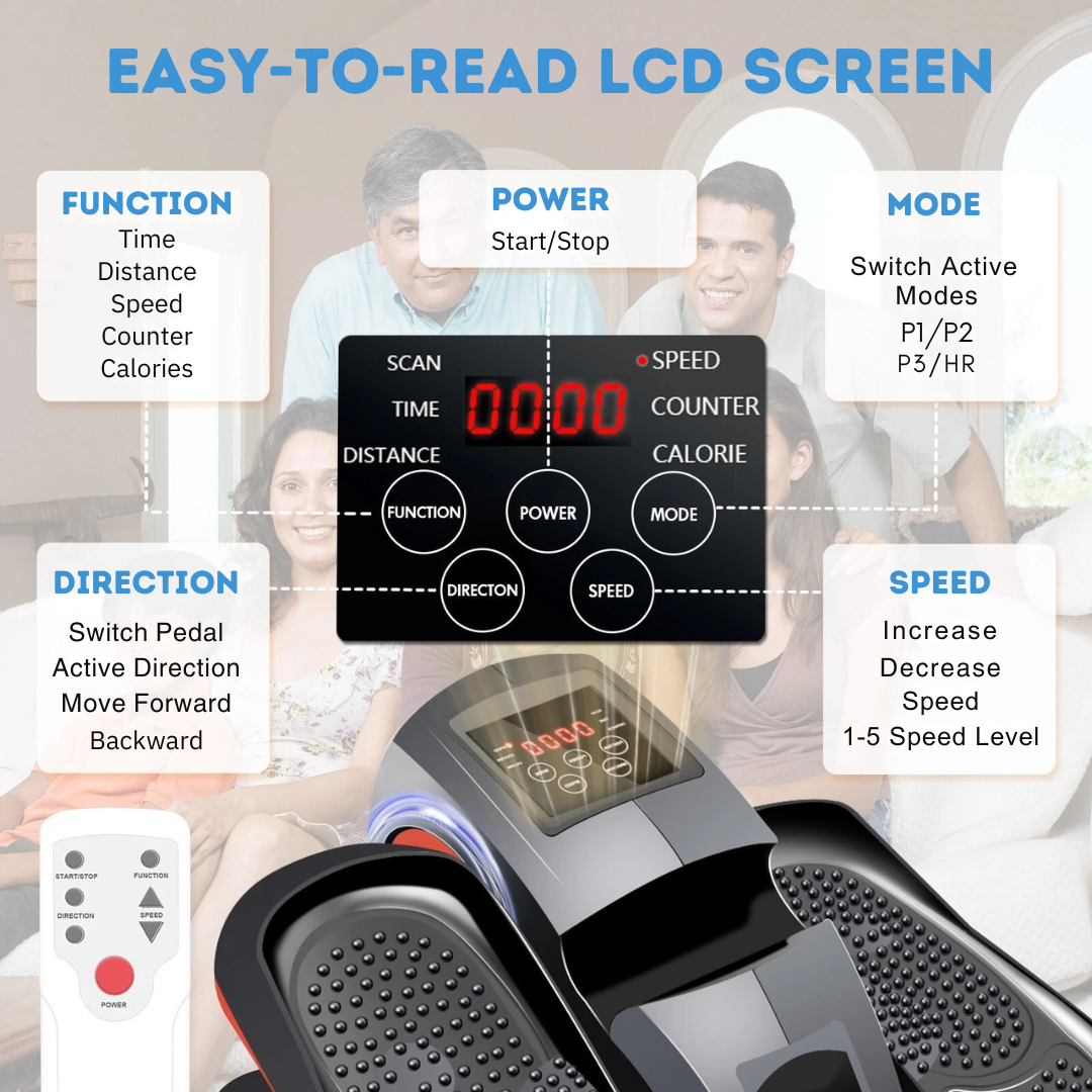 Leg Exerciser for Under Desk Use – Compact Elliptical Trainer