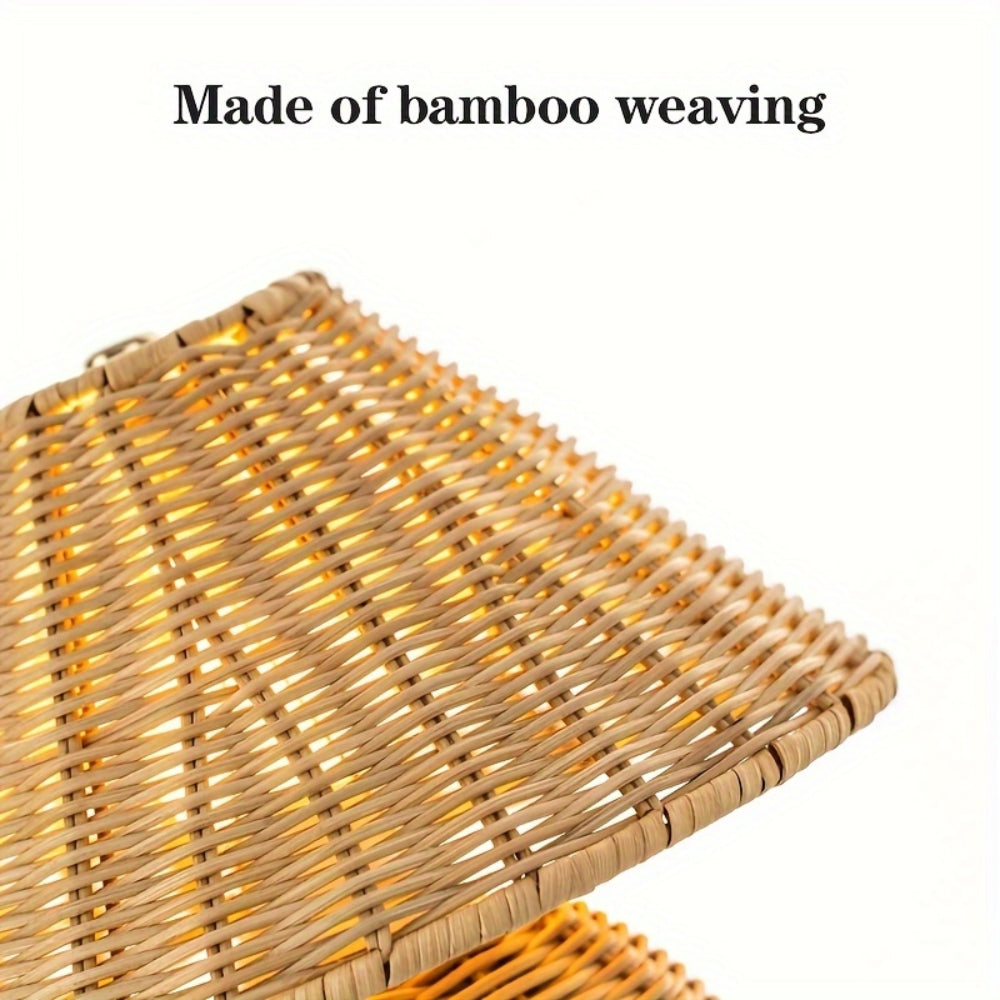 Handcrafted Bamboo Rattan Table Lamp – Elegant Home Lighting
