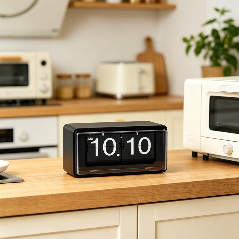 Classic Page Turning Clock with Automatic Time Update