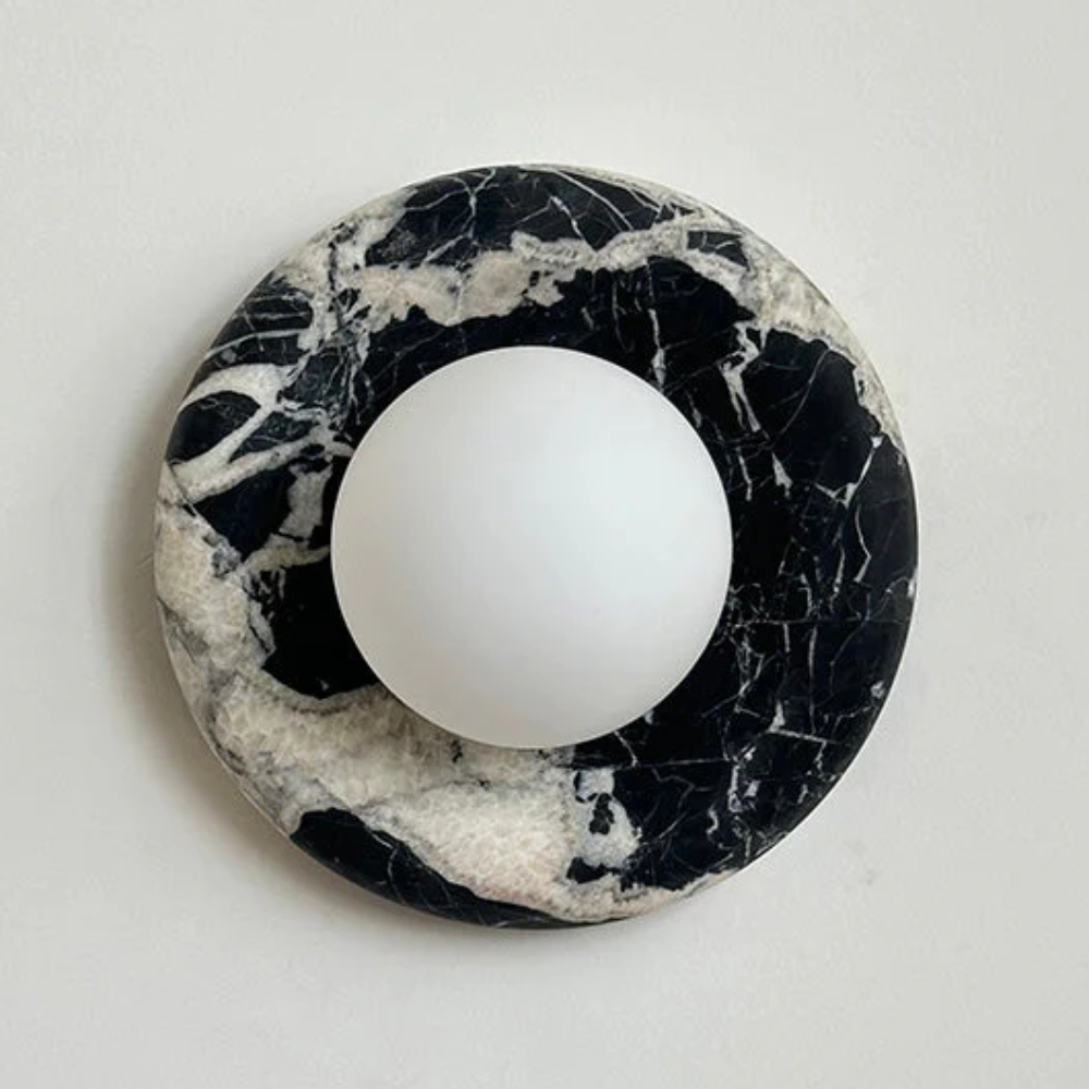 Chic LED Wall Sconce with Marble Accent - Stylish Lighting