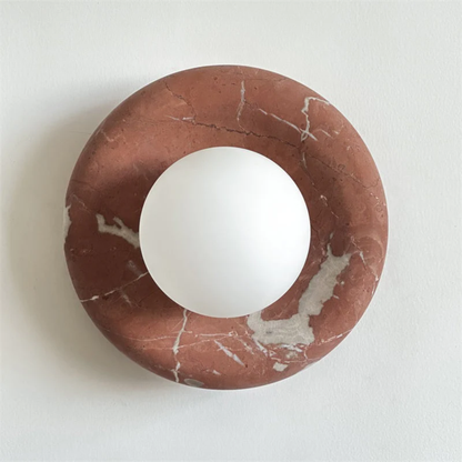 Chic LED Wall Sconce with Marble Accent - Stylish Lighting