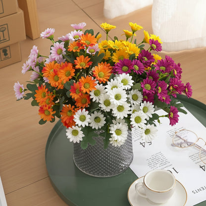 Vibrant Faux Daisy Bouquet for Effortless Home Decor