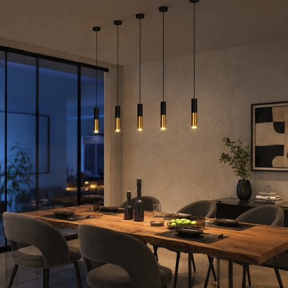 Sleek Adjustable Brass Pendant Light for Custom Lighting