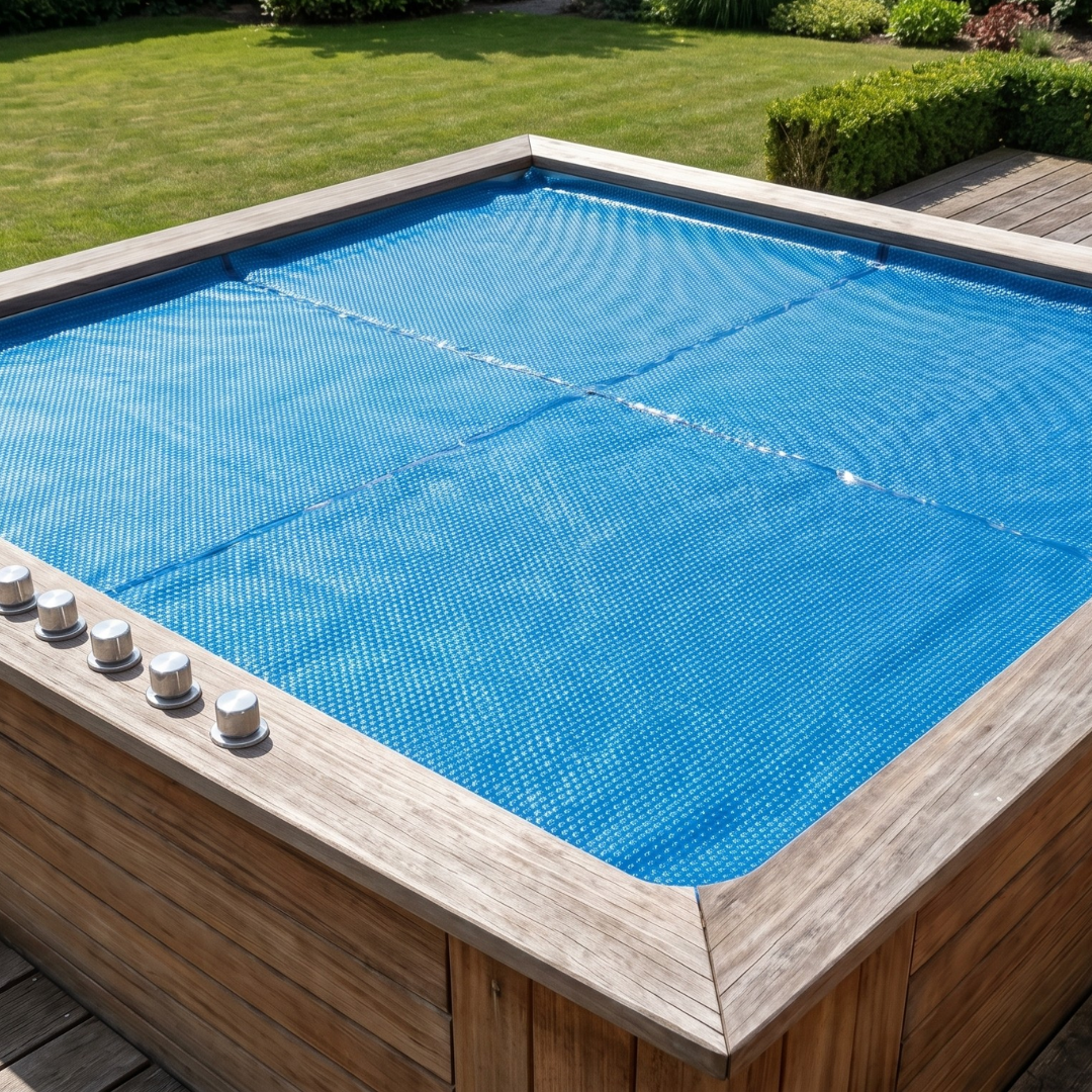 16 Mil Bubble Thermal Spa Blanket - 9x9 ft Solar Pool Cover