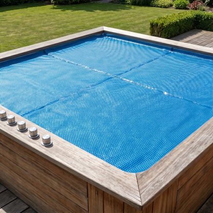 16 Mil Bubble Thermal Spa Blanket - 9x9 ft Solar Pool Cover