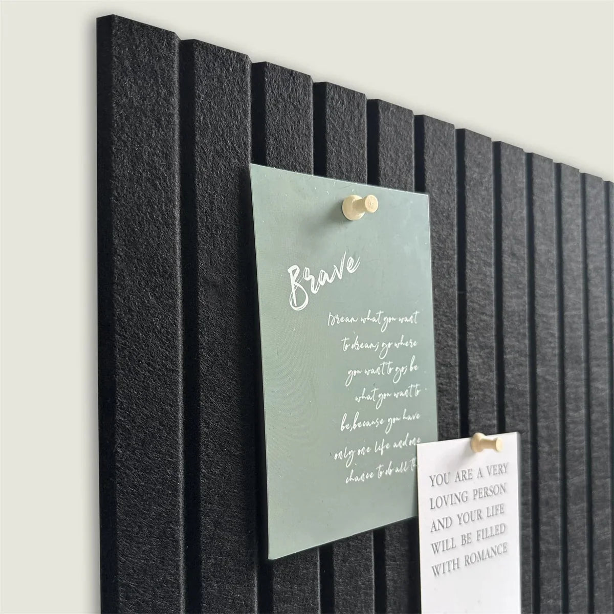 6-Piece Office Wall Board Set in Black Felt
