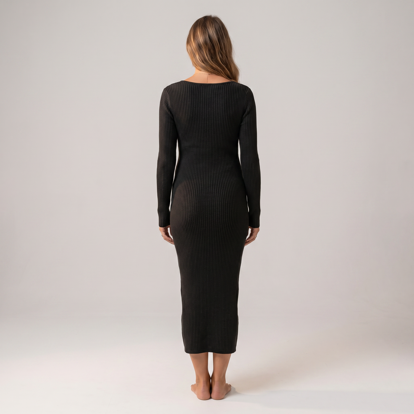 Form-Fitting Midi Dress