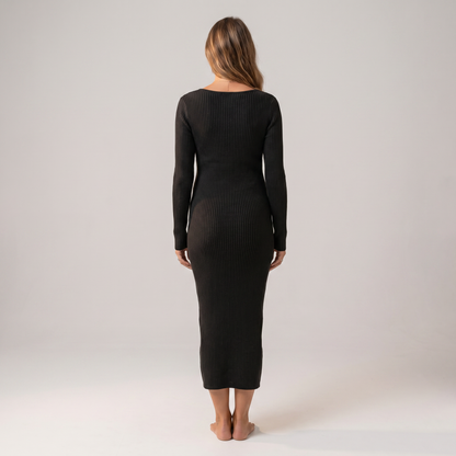 Form-Fitting Midi Dress