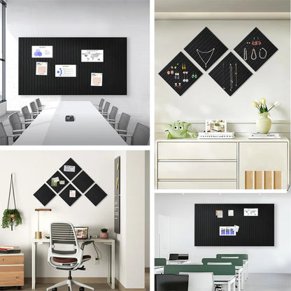 6-Piece Office Wall Board Set in Black Felt