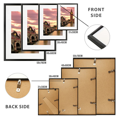 3-Pack Set of Aluminum Frames for Pictures