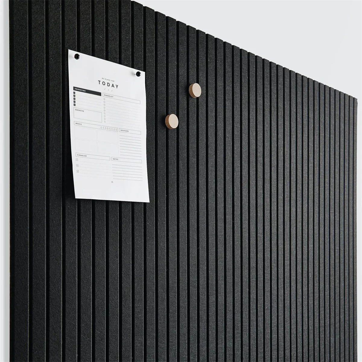 6-Piece Office Wall Board Set in Black Felt