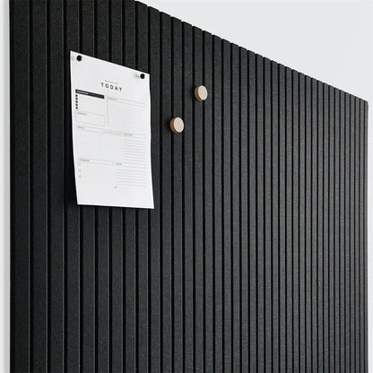 6-Piece Office Wall Board Set in Black Felt