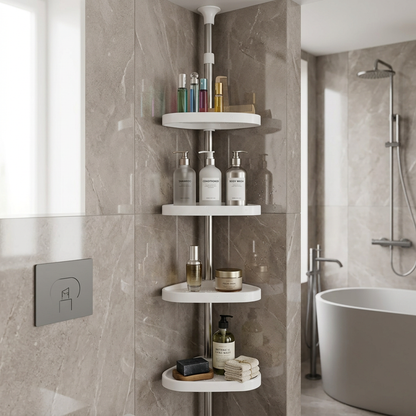 Corner Storage Solution with Adjustable Shelves for Every Room