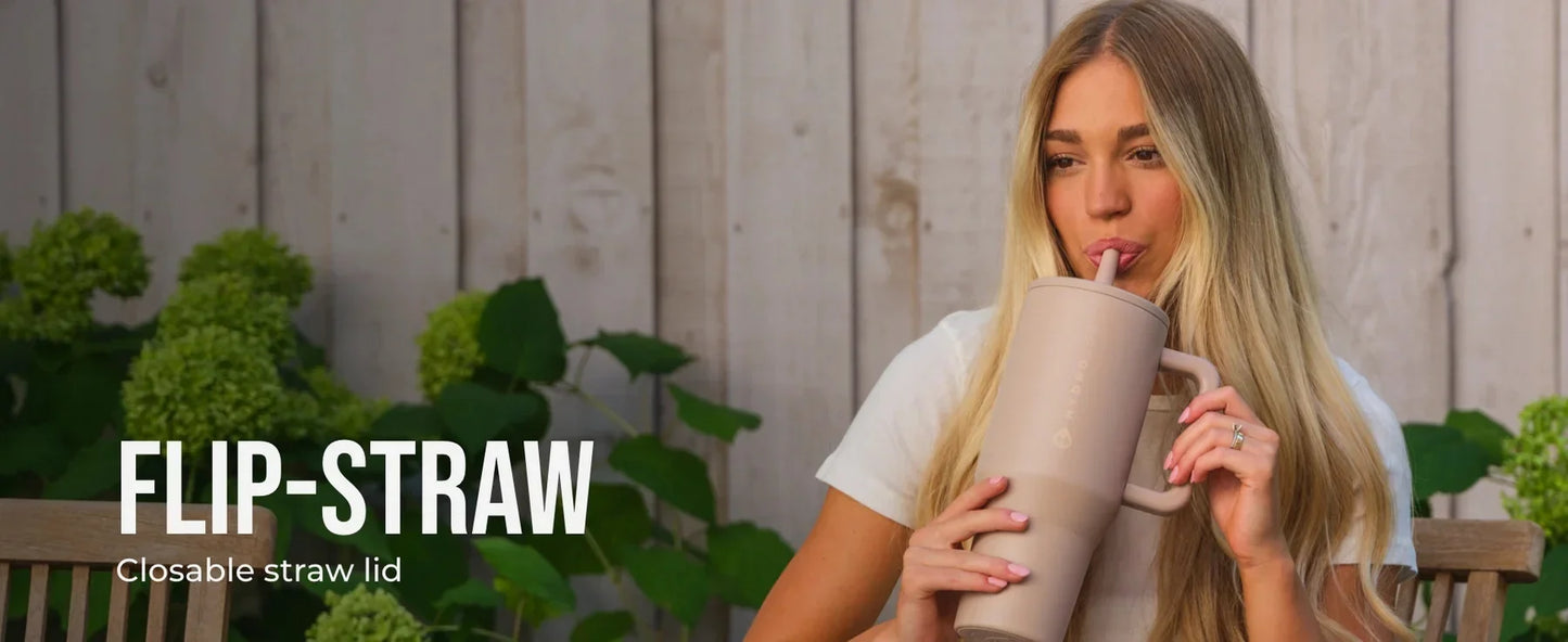 Flip Straw Insulated Tumbler