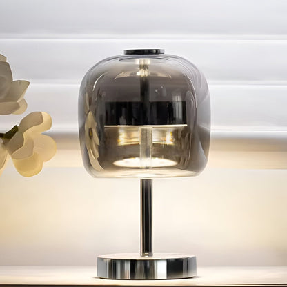 Chic Smoky Glass Lamp for Inviting Ambiance