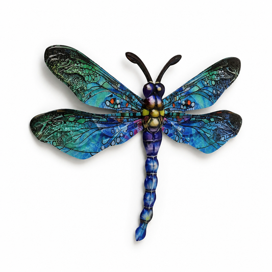 3D Sculptural Metal Dragonfly Wall Art