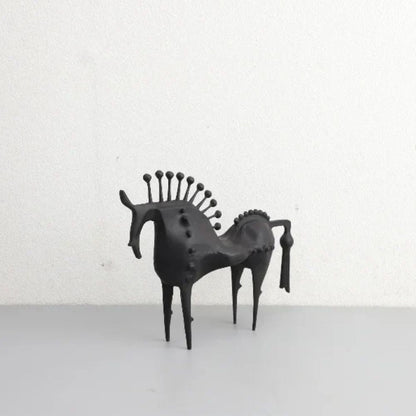 Abstract Horse Sculpture Premium Metal & Sleek Black Finish