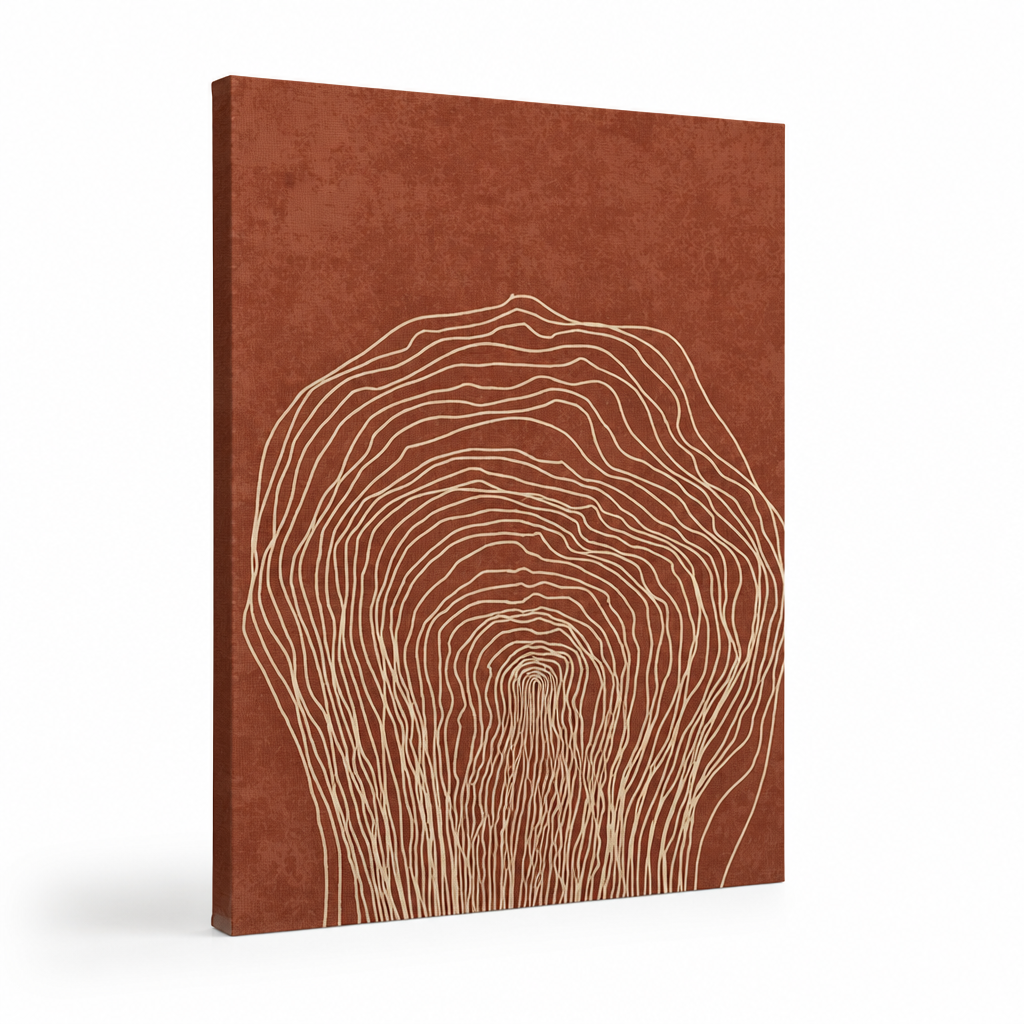 Abstract Minimalist Contour Line Giclee Canvas Wall Art