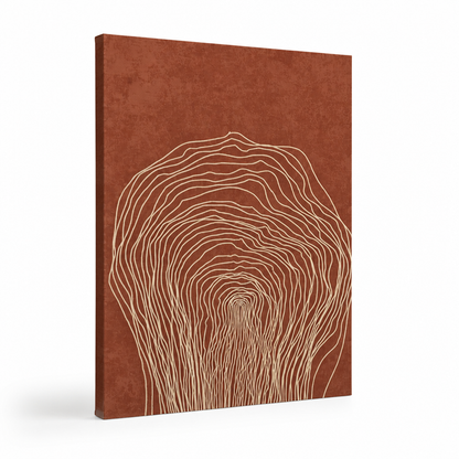 Abstract Minimalist Contour Line Giclee Canvas Wall Art