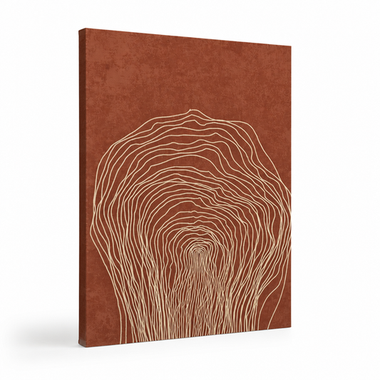 Abstract Minimalist Contour Line Giclee Canvas Wall Art
