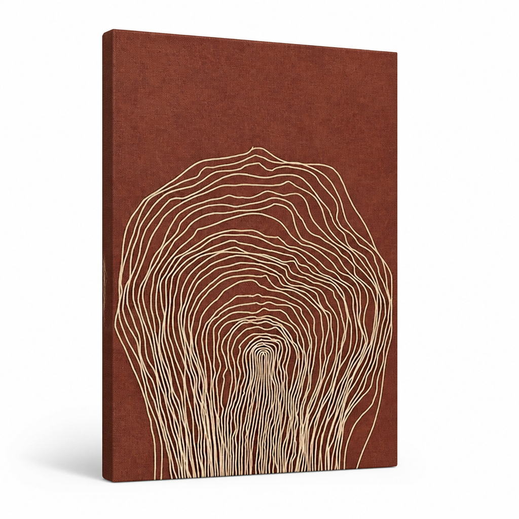 Abstract Minimalist Contour Line Giclee Canvas Wall Art