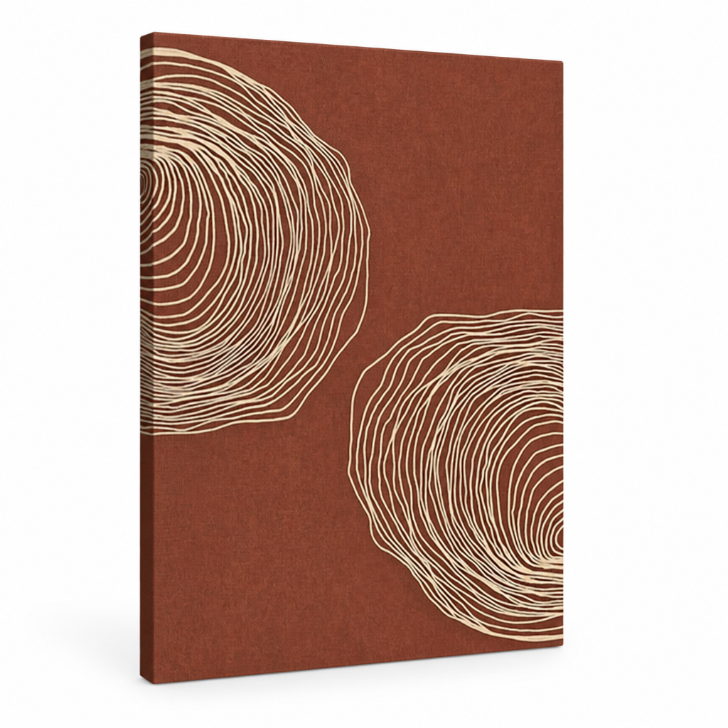Abstract Minimalist Contour Line Giclee Canvas Wall Art