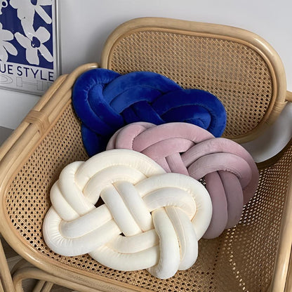 Accent Cushion Braided Plush Memory Foam