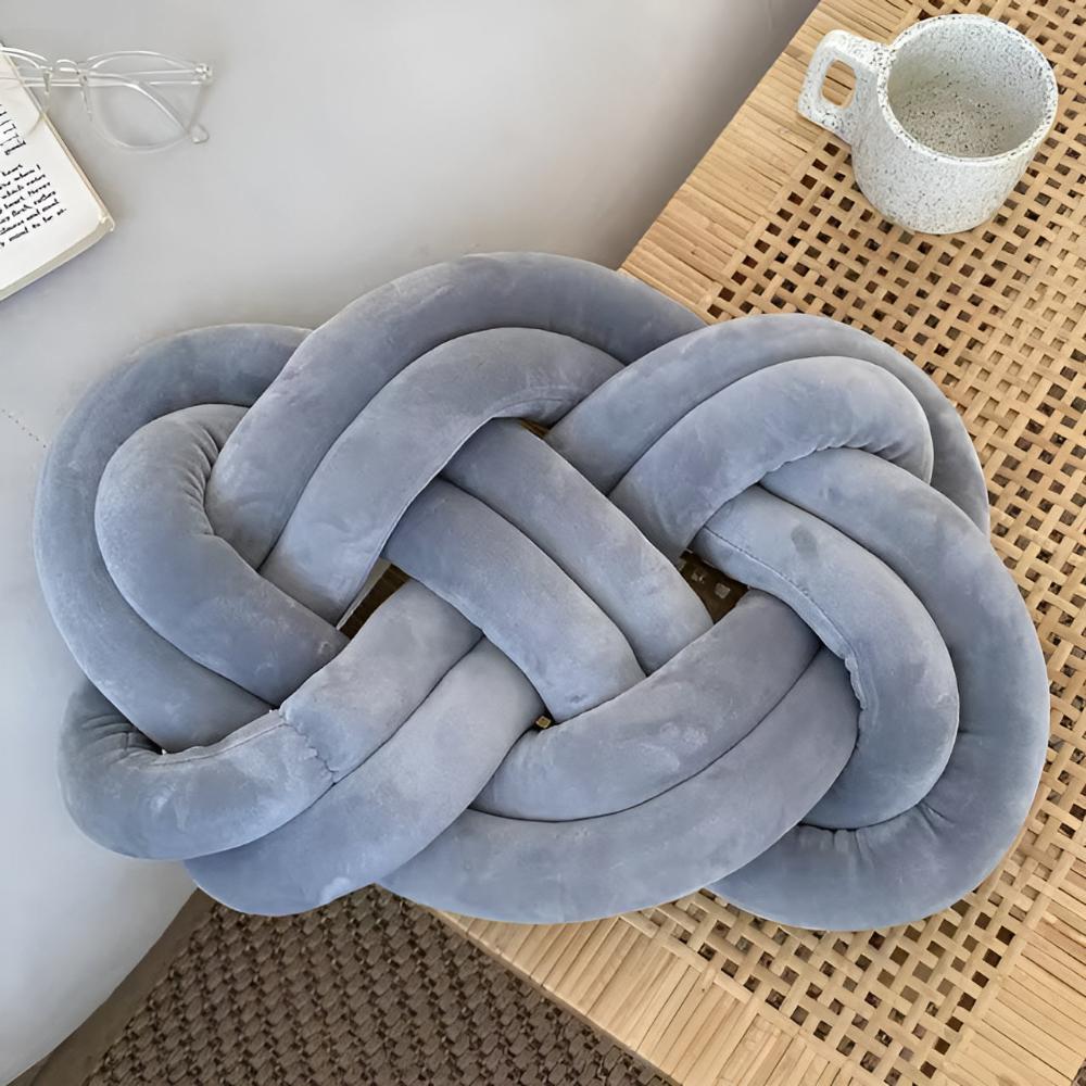 Accent Cushion Braided Plush Memory Foam