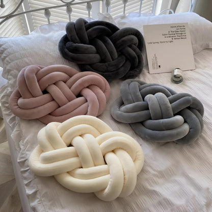 Accent Cushion Braided Plush Memory Foam