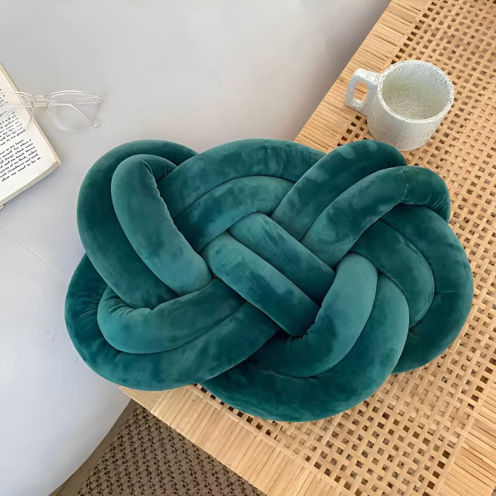 Accent Cushion Braided Plush Memory Foam