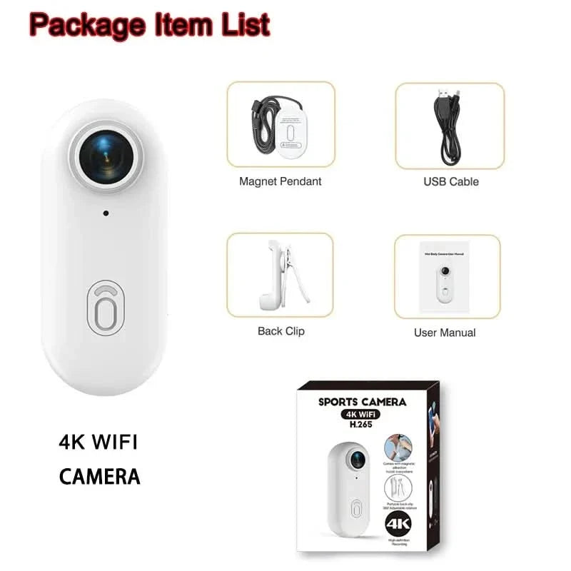 Action Camera 4K Image Stabilization Waterproof