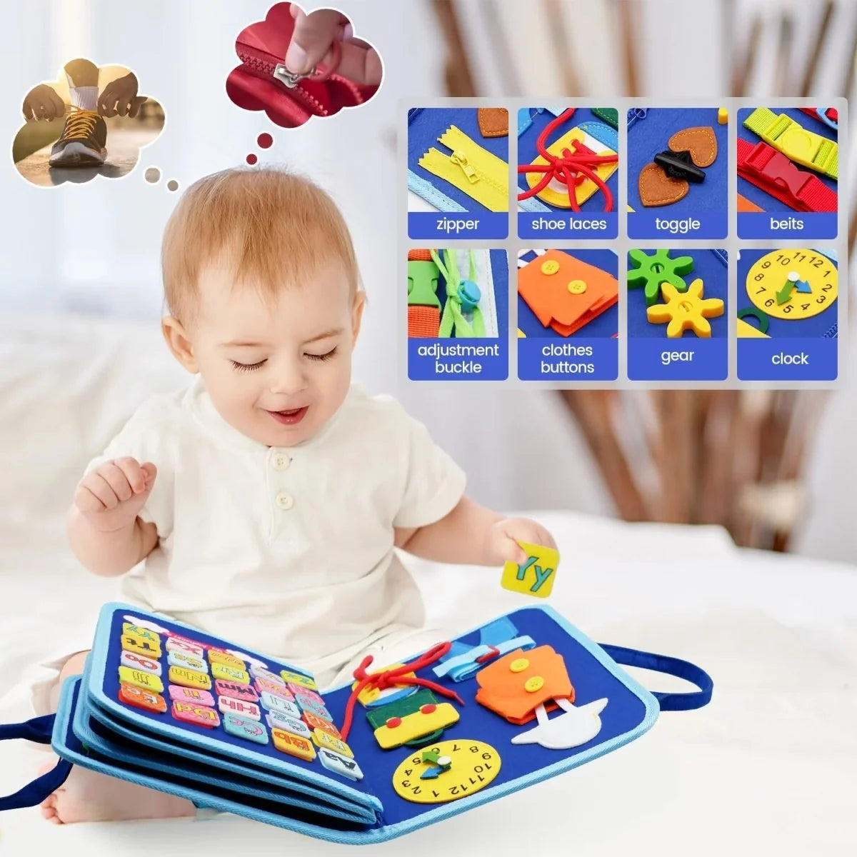 Activity Board 15 Sensory Activities Lightweight Wooden Construction