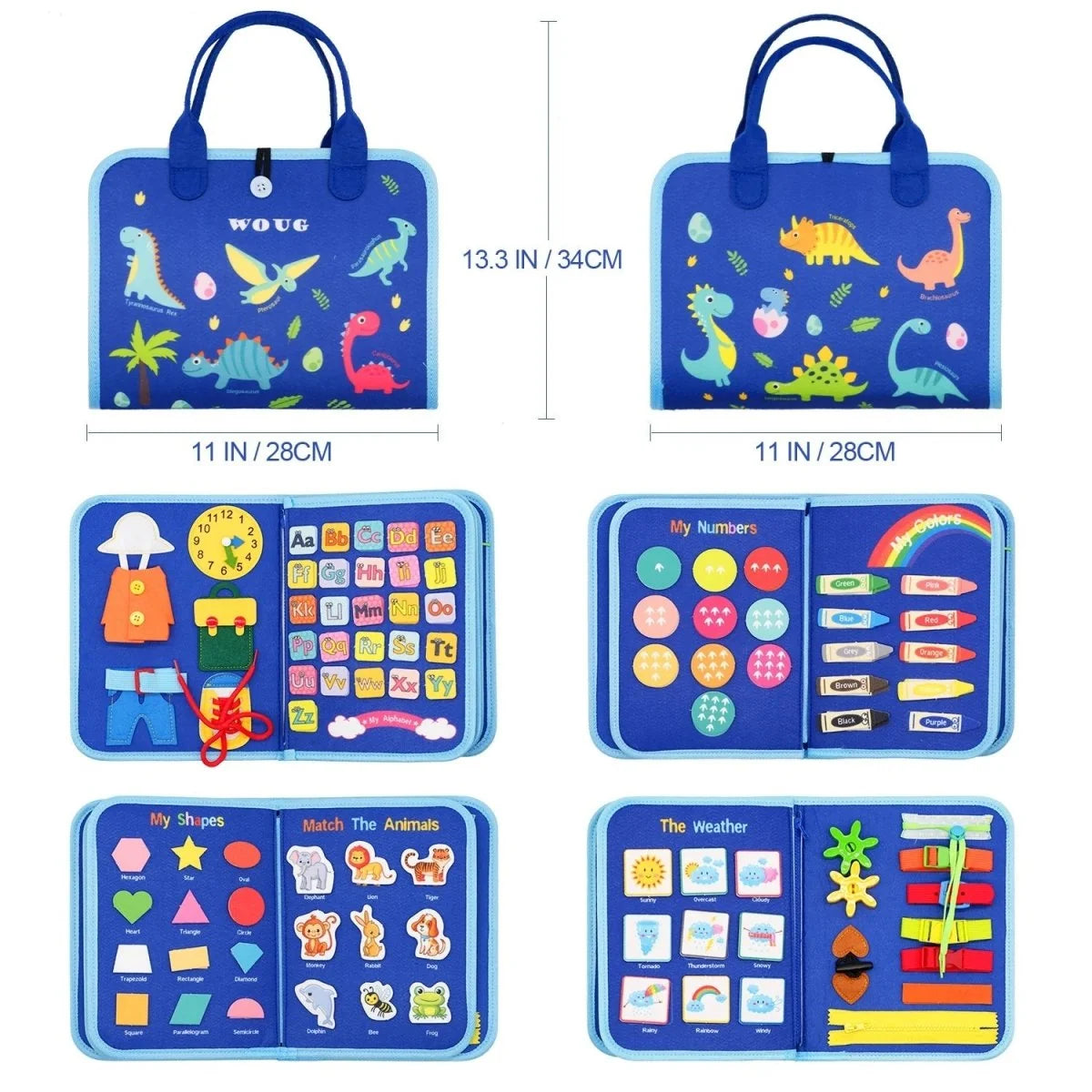 Activity Board 15 Sensory Activities Lightweight Wooden Construction
