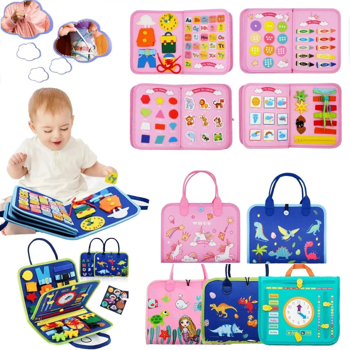 Activity Board 15 Sensory Activities Lightweight Wooden Construction