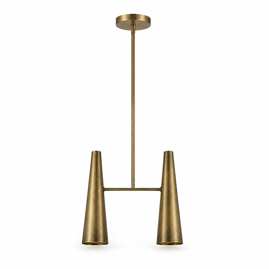 Adjustable Directional Brass Linear Pendant Light