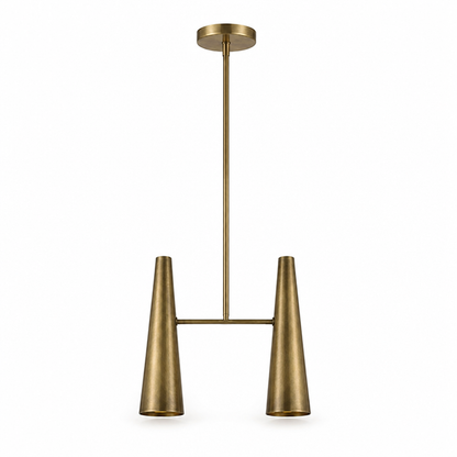 Adjustable Directional Brass Linear Pendant Light