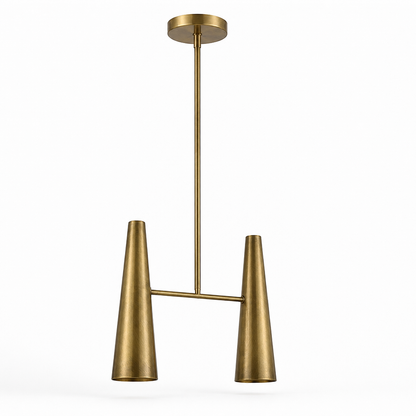 Adjustable Directional Brass Linear Pendant Light