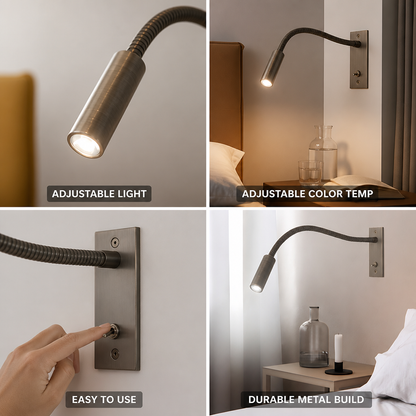 Adjustable Gooseneck Metal LED Wall Light