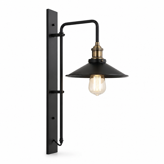 Adjustable Vintage Industrial Iron Wall Sconce (E26 Base)