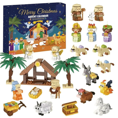 Advent Calendar 24 Building Brick Kits Nativity Scene