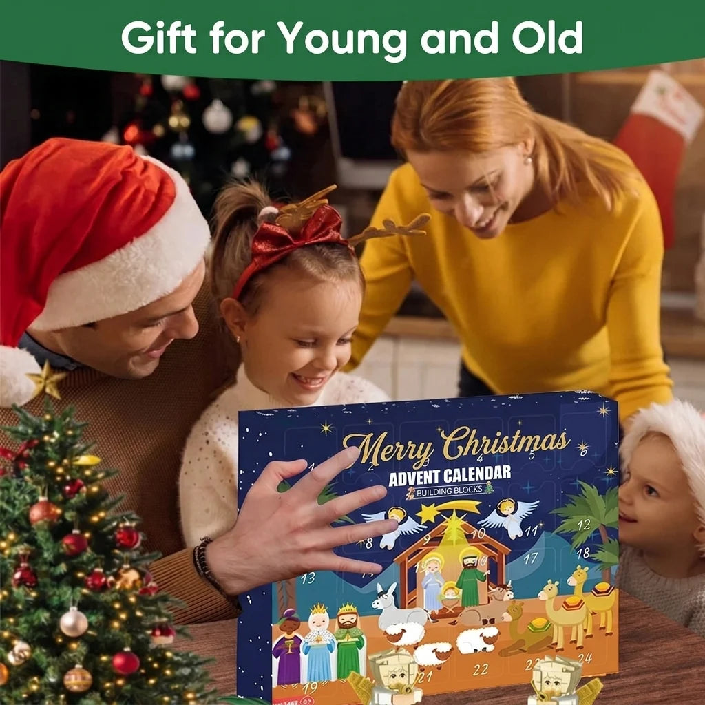 Advent Calendar 24 Building Brick Kits Nativity Scene