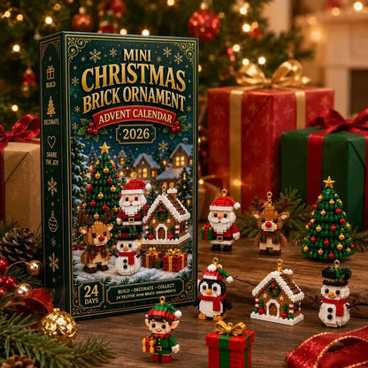Advent Calendar 24-Day Buildable Block Ornaments