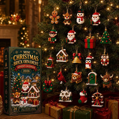 Advent Calendar 24-Day Buildable Block Ornaments