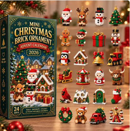 Advent Calendar 24-Day Buildable Block Ornaments