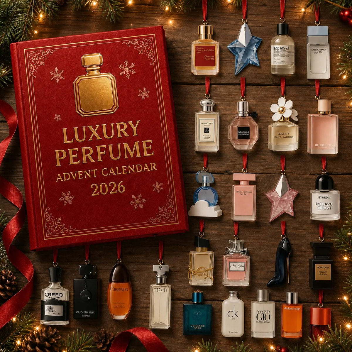Advent Calendar 24-Day Perfume Bottle Designs Decorative Countdown