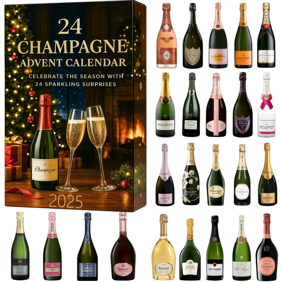 Advent Calendar 24 Decorative Mini Bottles Non-Alcoholic