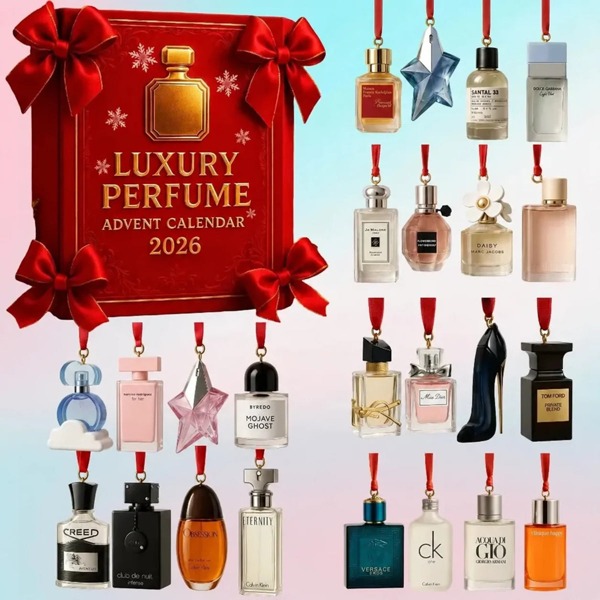 Advent Calendar 24 Decorative Perfume Bottle Charms